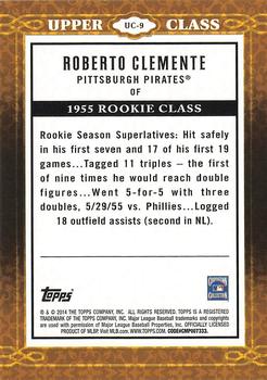 2014 Topps - Upper Class #UC-9 Roberto Clemente Back