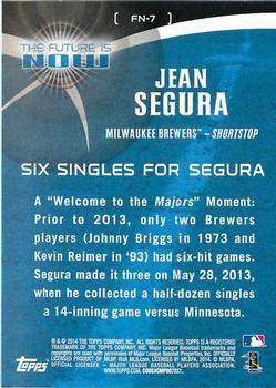 2014 Topps - The Future is Now #FN-7 Jean Segura Back