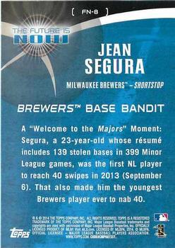2014 Topps - The Future is Now #FN-8 Jean Segura Back