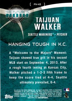 2014 Topps - The Future is Now #FN-45 Taijuan Walker Back