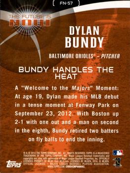 2014 Topps - The Future is Now #FN-57 Dylan Bundy Back