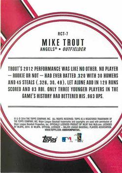 2014 Topps - All Rookie Cup #RCT-7 Mike Trout Back