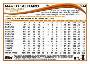 2014 Topps - Red #423 Marco Scutaro Back
