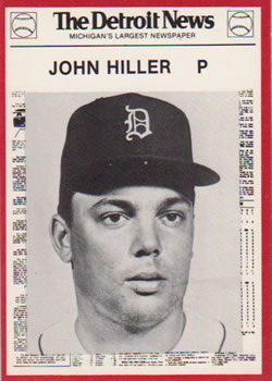 1981 Detroit News Detroit Tigers #12 John Hiller Front