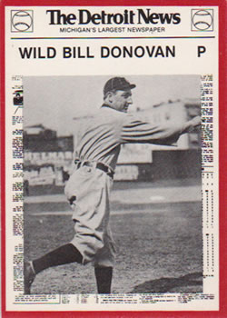 1981 Detroit News Detroit Tigers #29 Wild Bill Donovan Front