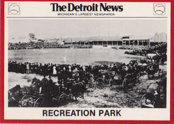 1981 Detroit News Detroit Tigers #36 Bennett Park Front