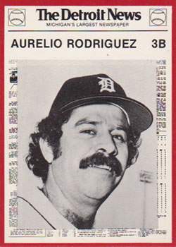 1981 Detroit News Detroit Tigers #47 Aurelio Rodriguez Front