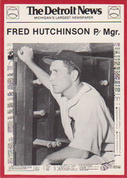 1981 Detroit News Detroit Tigers #48 Fred Hutchinson Front