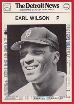 1981 Detroit News Detroit Tigers #51 Earl Wilson Front