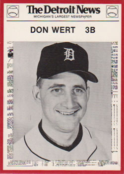 1981 Detroit News Detroit Tigers #65 Don Wert Front