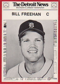 1981 Detroit News Detroit Tigers #72 Bill Freehan Front