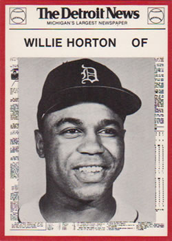 1981 Detroit News Detroit Tigers #78 Willie Horton Front