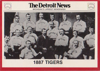 1981 Detroit News Detroit Tigers #7 1887 Tigers Front