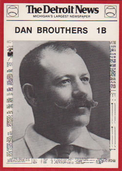 1981 Detroit News Detroit Tigers #80 Dan Brouthers Front