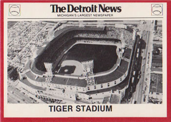 1981 Detroit News Detroit Tigers #8 Tiger Stadium Front