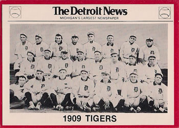 1981 Detroit News Detroit Tigers #95 1909 Tigers Front