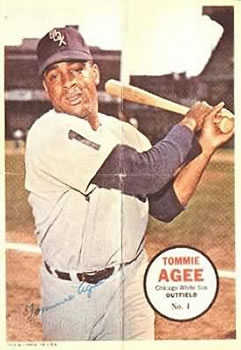 1967 Topps - Posters #4 Tommie Agee Front