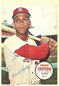 1967 Topps - Posters #9 Orlando Cepeda Front