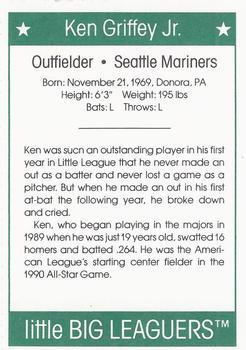 1991 More Little Big Leaguers #NNO Ken Griffey Jr. Back