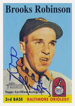 2007 Topps Heritage - Real One Autographs #ROA-BR Brooks Robinson Front