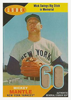 2009 Topps Heritage - Flashback Stadium Relics #MM2 Mickey Mantle Front
