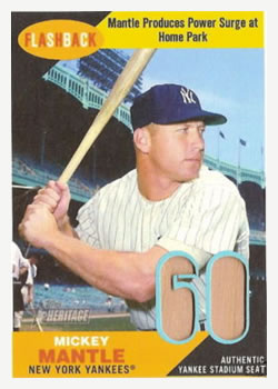 2009 Topps Heritage - Flashback Stadium Relics #MM Mickey Mantle Front