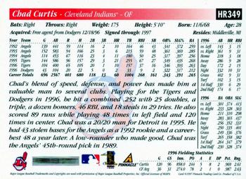 1997 Score Hobby Reserve #HR349 Chad Curtis Back