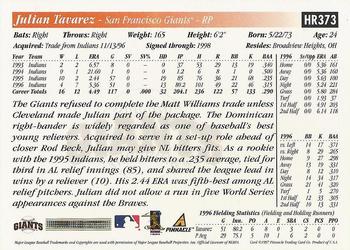 1997 Score Hobby Reserve #HR373 Julian Tavarez Back
