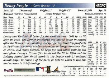 1997 Score Hobby Reserve #HR397 Denny Neagle Back