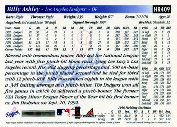 1997 Score Hobby Reserve #HR409 Billy Ashley Back