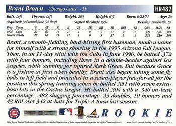 1997 Score Hobby Reserve #HR482 Brant Brown Back