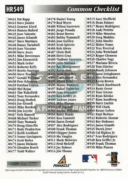 1997 Score Hobby Reserve #HR549 Frank Thomas Back