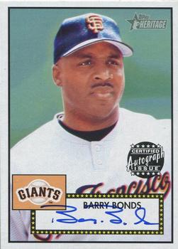 2001 Topps Heritage - Autographs #THA-BB Barry Bonds Front