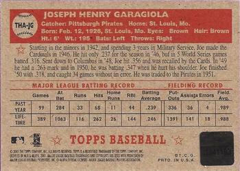 2001 Topps Heritage - Autographs #THA-JG Joe Garagiola Back