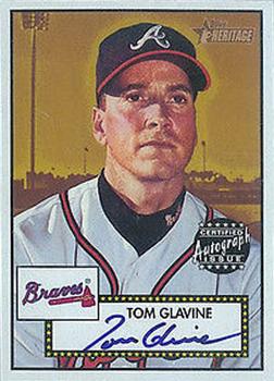 2001 Topps Heritage - Autographs #THA-TG Tom Glavine Front
