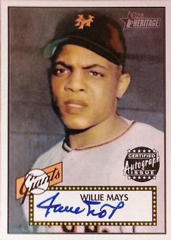 2001 Topps Heritage - Autographs #THA-WM Willie Mays Front