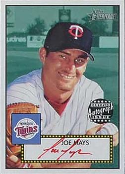 2001 Topps Heritage - Autographs Red Ink #THA-JM Joe Mays Front