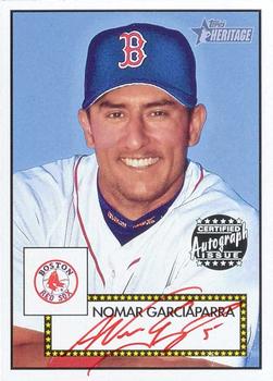 2001 Topps Heritage - Autographs Red Ink #THA-NG Nomar Garciaparra Front