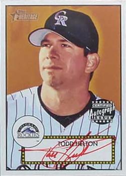 2001 Topps Heritage - Autographs Red Ink #THA-TH Todd Helton Front