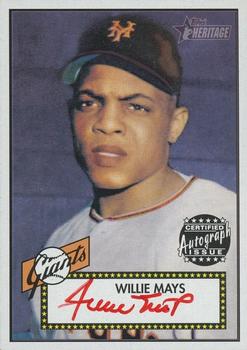 2001 Topps Heritage - Autographs Red Ink #THA-WM Willie Mays Front