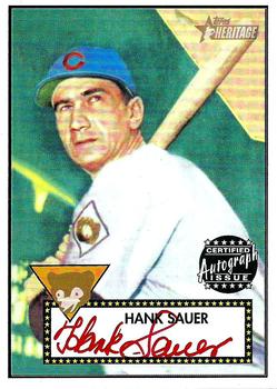 2001 Topps Heritage - Autographs Red Ink #THA-HS Hank Sauer Front