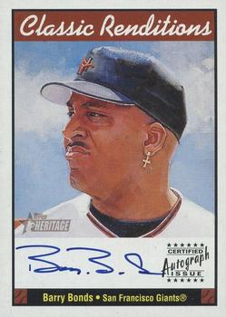 2001 Topps Heritage - Classic Renditions Autograph #CRA-BB Barry Bonds Front