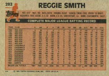 1983 Topps #282 Reggie Smith Back