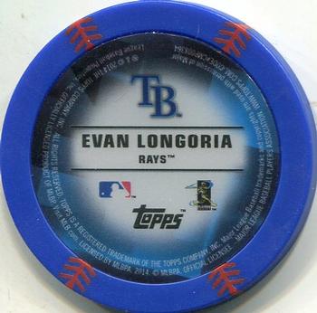 2014 Topps Chipz - Blue #NNO Evan Longoria Back