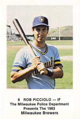 1983 Milwaukee Brewers Police #NNO Rob Picciolo Front