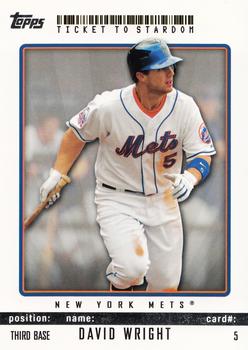 2009 Topps Ticket to Stardom #5 David Wright Front