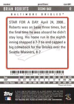 2009 Topps Ticket to Stardom #12 Brian Roberts Back