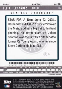 2009 Topps Ticket to Stardom #35 Felix Hernandez Back