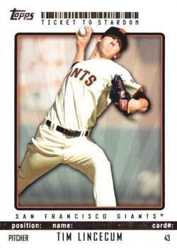 2009 Topps Ticket to Stardom #43 Tim Lincecum Front