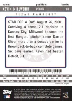 2009 Topps Ticket to Stardom #88 Kevin Millwood Back